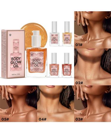 CHAKAE Shimmer Body Oil for Skin Highlighter Illuminating Liquid Makeup 30ml for Women Girls - Buy Online on GoSupps.com