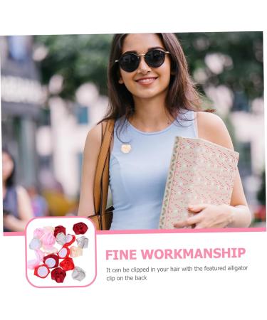 Beavorty Headbands 80 pcs headwear material artificial rose artificial silk headwear accessories flower head bride bulk 1 count (Pack of 1) Assorted Colorx4pcs - Buy Online on GoSupps.com