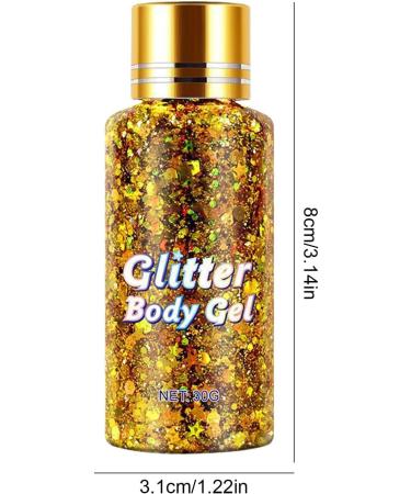  YUAB Shimmering Face Gel - Easy to Apply and Remove Glow Gel | Art Makeup for Body Face and Hair Bag Pouch Holographic Cosmetic Grade Yuab - Buy Online on GoSupps.com