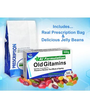 Funny Rude Joke Tablets Pill Box Prank Includes Jelly Beans Sweets Unusual Gift for Men Father's Day Him Her April Fools Day Easter Birthday Gifts for Women Presents for Dad Boyfriend Old Gitamins - Buy Online on GoSupps.com