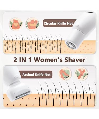 Buy Women's Electric Shaver - Cordless 2-in-1 Razor & Bikini Trimmer for Smooth Painless Hair Removal - Buy Online on GoSupps.com