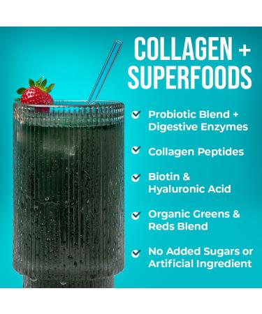 GOBIOTIX Super Greens & Collagen Bundle - Vitality Boost with Organic Spirulina & Hair-Skin-Nails Support - 30 Servings Each - Buy Online on GoSupps.com