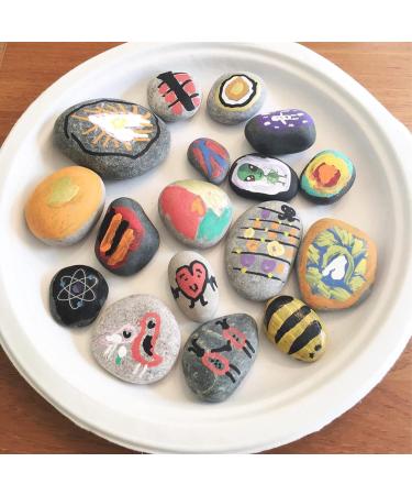 30 Bulk River Rocks for Painting - 1.2-3.5 Inches Smooth Natural Stones for Kindness Rocks, Garden Art & Family DIY Projects - Buy Online on GoSupps.com