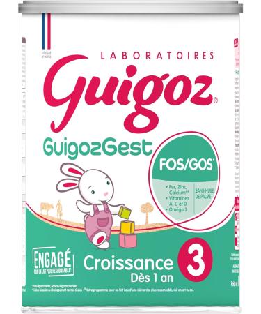 GUIGOZ GUIGOZGest 3 Lait de croissance en poudre de 1 3 ans - Bo te de 800g (Lot de 3) 800 g (Lot de 3) - Buy Online on GoSupps.com