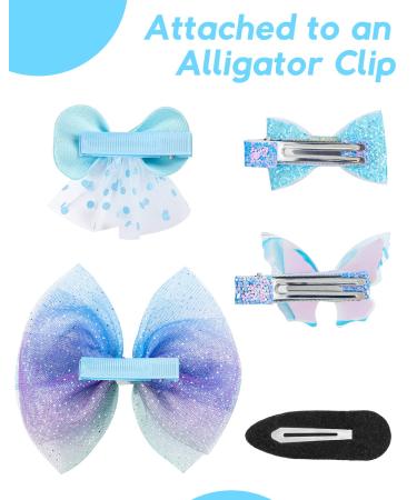 Gootty Frozen Princess Hair Clips 10 PCS - Girls Hair Bows for Theme Park Party - Buy Online on GoSupps.com