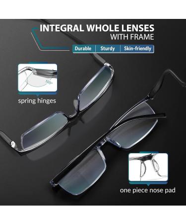 AJYADO Reading Glasses for Men & Women - 2PCS Blue & Black | Blue Light Filter Reading Aid (2.5) - Buy Online on GoSupps.com