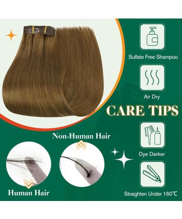 Easyouth Brown Clip-In Hair Extensions - Real 18 Inch Dark Brown Hair - 120g #4 7pcs for Natural Look - Buy Online on GoSupps.com