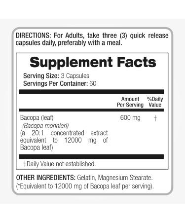 FITO MEDIC'S Lab | bacopa |180 Capsules | bacopa monnieri | Ultra High Absorption. - Buy Online on GoSupps.com