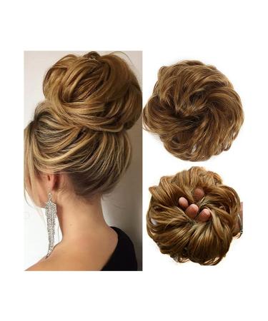Messy Bun Hair Piece for Women 1PCS Tousled Updo Scrunchie Synthetic Messy Hair Bun Hair Piece Hair Extension Thick Wavy Ponytail Chignon Hairpieces for Women Girls Fake Hair Accessories for Women 6