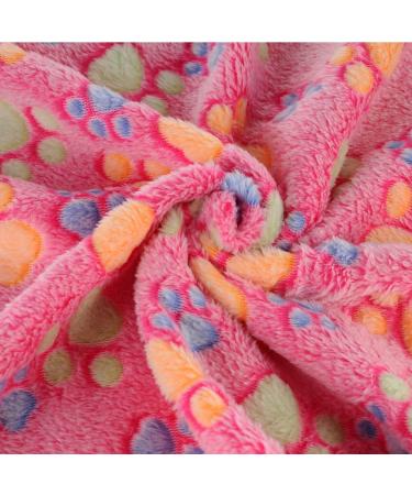 Innext 3 Pack Puppy Blanket for Pet Cushion - Soft Warm Sleep Mat for Small Dogs and Cats - Paw Print Design in Brown, Pink, and White - Buy Online on GoSupps.com