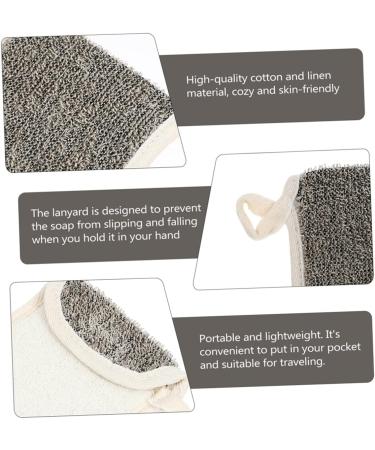 PLAFOPE 2pcs Black Linen Soap Bag Soap Mesh Pouch Bar Soap Pouch Drawstring Soap Bag Soap Mesh Holder Flax - Buy Online on GoSupps.com