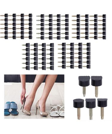60 Pairs High Heel Replacement Tips Repair Kit - Durable Polyurethane Iron Heel Accessories for Shoe Repair - Buy Online on GoSupps.com