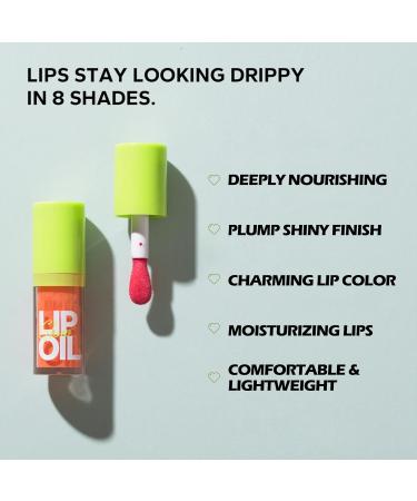 Erinde Plumping Lip Oil 103 Sweet - Hydrating Vegan Tinted Gloss | Non-Sticky Moisturizing Lip Oil with Big Brush Head - Buy Online on GoSupps.com