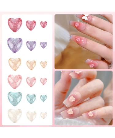 3D Heart Nail Charms Kit | Color Resin Shapes for Acrylic Nails | Nail Art Accessories for Women and Girls - Buy Online on GoSupps.com
