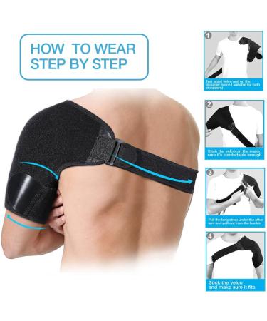 Shoulder Brace for Pain Relief | Adjustable Neoprene Support & Compression Sleeve for Stability | Ideal for AC Joint & Rotator Cuff - Buy Online on GoSupps.com