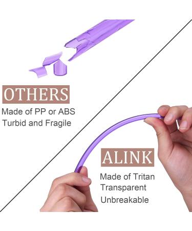 ALINK 10.5 Long Rainbow Colored Reusable Straws for 20oz/30oz Tumblers - Set of 10 with Cleaning Brush - Rainbow Colors - Buy Online on GoSupps.com