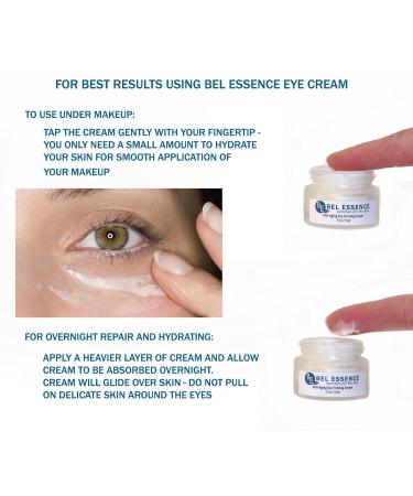 Bel Essence Anti-Aging Face Moisturizer and Anti-Wrinkle Under Eye Cream - Natural Aging Skin Care Set for Normal to Dry Skin - Hydrating Face Cream to Firm Skin Reduce Fine Lines -1.5 Oz/.5 Oz - Buy Online on GoSupps.com