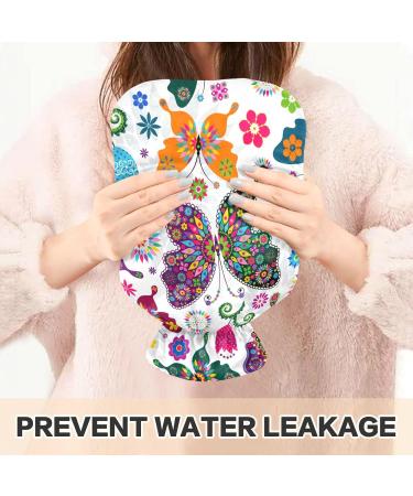 Spring Hot Water Bottle with Cover - 1L BPA Free - Small Pain Relief Hot Water Bag for Headaches Neck & Shoulders - Buy Online on GoSupps.com