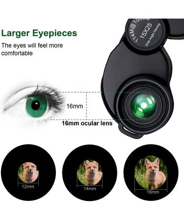 15x25 Waterproof Binoculars for Adults & Kids | Low Light Night Vision | Durable & Clear for Outdoor Sports, Concerts, Bird Watching - Black - Buy Online on GoSupps.com