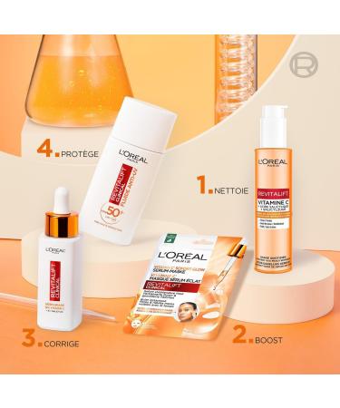 L'Or al Paris Revitalift Clinical Cream-to-Foam Cleanser Tightens Pores Refines & Smoothes Skin Texture Vitamin C & Salicylic Acid All Skin Types 150 ml - Buy Online on GoSupps.com