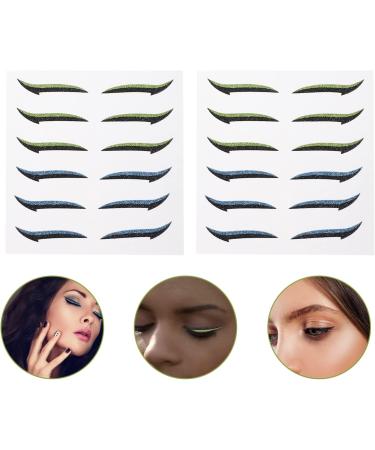 Didiseaon 36 Pairs Glitter Eyeliner Natural Eyelid Tape Double Eyelid Strips Eye Makeup Tool Sticker - Buy Online on GoSupps.com