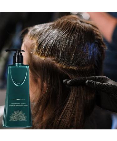 Hair dye set with mild formula and longlasting effect plantbased hair color for gray coverage longlasting hair dye set in one step with nourishing natural shampoo Chestnut Brown - Buy Online on GoSupps.com