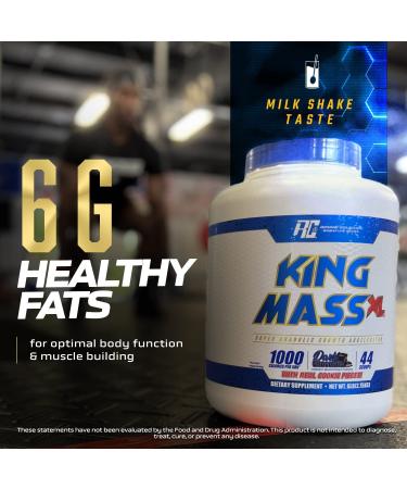 Ronnie Coleman King Mass XL Mass Gainer Protein Powder - 60g Protein, 180g Carbs, 1000+ Calories/Serving - Creatine & Glutamine - Dark Chocolate 6 lb - Buy Online on GoSupps.com