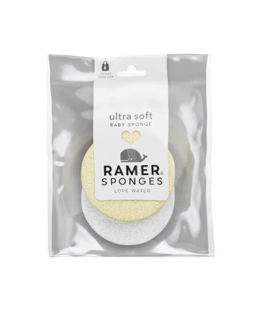 Ramer Ultra Soft Baby Sponge Pale Yellow & White - Buy Online on GoSupps.com