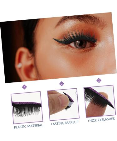 Beatifufu 4 pairs Reusable Liners Eyeliner Face Eyelashes Up Strip Tape Glitter Supplies Make Adhesive Shiny 4x1.5cm Purple - Buy Online on GoSupps.com