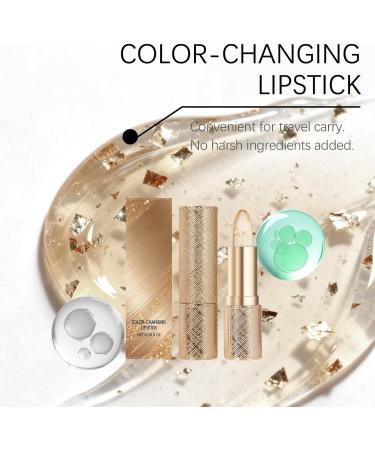 BRVLY Transfer Resistant Color Changing Lipstick Long Wear for Older Women Tinted Lipstick Gold Foil Balm Mature Woman pH Adjustment & Winter Moisturizing Lipstickdddd 6 - Buy Online on GoSupps.com