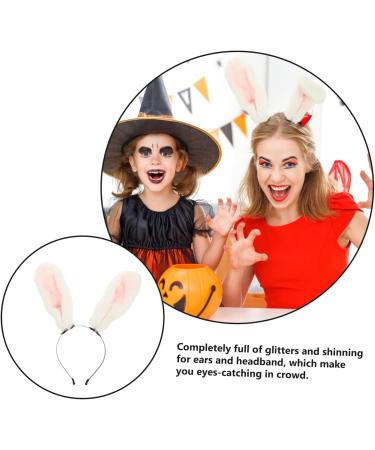 Didiseaon Animal Ear Headband Cosplay Party Costume Party Rabbit Hair Hoops Animal Hair Clips Rabbit Costume Headband Stuffed Bunny Rabbit Hair Pin Bunny Cosplay Headband White Plush - Buy Online on GoSupps.com