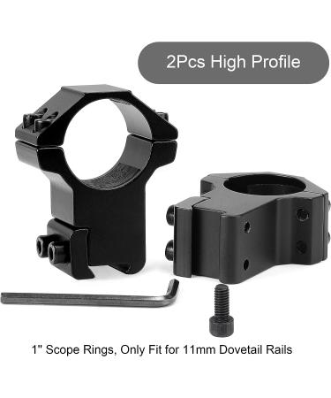 LONSEL 1'' Dovetail Scope Rings: High & Medium Profile 1 Inch Mount Rings - 4 Pack - Buy Online on GoSupps.com