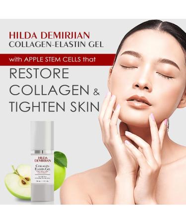 Hilda Demirjian Collagen-Elastin Gel with Apple Stem Cells Restore Collagen and Tighten Skin - Anti Aging formula Smooths Wrinkles and Firms Skin/Soothes with Chamomile and Aloe Vera / 30ml - Buy Online on GoSupps.com