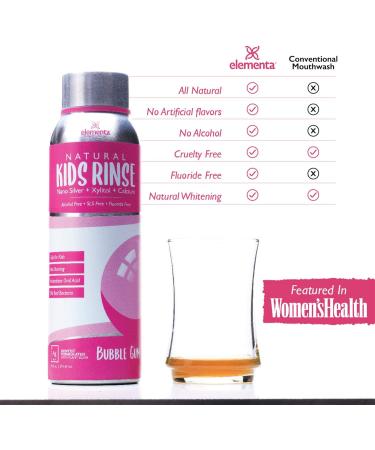 Elementa Essentials Kids Bubble Gum Mouth Rinse 20 oz - Dentist Recommended Oral Care for Kids | Neutralizes Oral Acid | Natural Fresh Mouthwash - Buy Online on GoSupps.com