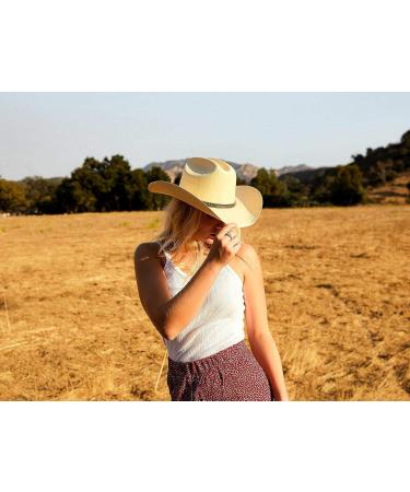 Enimay Western Cowboy Cowgirl Hat | Pinch Front Wide Brim Style | Large-X-Large | Classic Sand - Buy Online on GoSupps.com