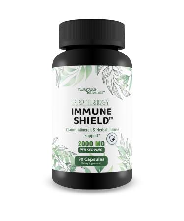 Pro Trilogy Immune Shield - Our Best Immune Support Supplement - Immune Support Capsules - Immune Boost Pills - Our Best Immune Pills Nature Vitamin D Zinc C Best Immune Support Vitamins