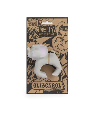 Oli & Carol natural rubber teething toy Nelly The Elephant 9 cm
