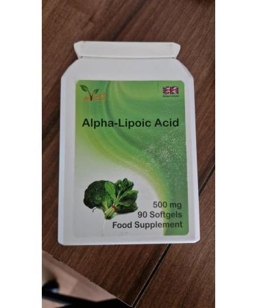 Acide alpha-lipo que Ved | Sans OGM sans gluten | Aide maintenir le niveau de sucre dans le sang | 500 mg 90 g lules (paquet de 2) - Buy Online on GoSupps.com