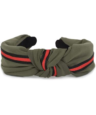 styleBREAKER Olive Retro Headband for Women - Knotted Decorative Stripes Hairband | Trendy Hair Accessories 04026018 - Buy Online on GoSupps.com