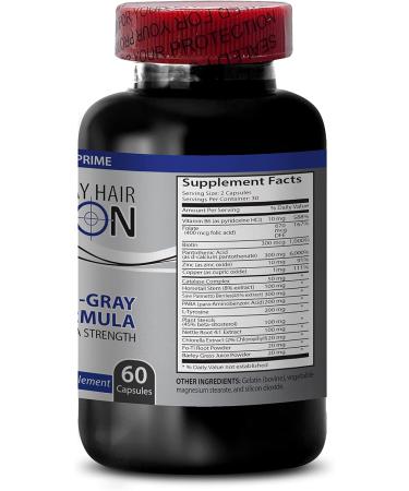 Catalase Anti Gray - Gray Hair Solution for Men and Women - Anti Gray Hair Supplements Vitamins - Organic Natural Hair Color for Gray Hair Coverage - Hair Products for Women - 2 Bottles 120 Capsules - Buy Online on GoSupps.com