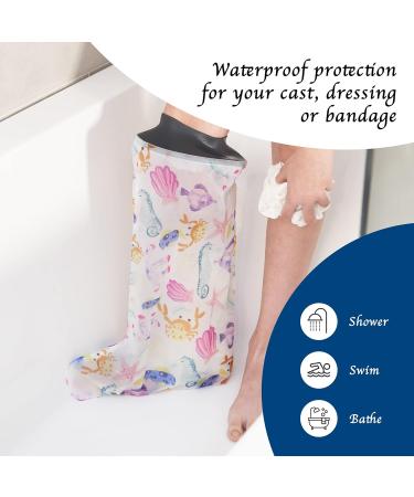 Pediatric Waterproof Shower Plaster Covers | Colorful Fish Design | Premium Leg Cast Covers for Kids - Buy Online on GoSupps.com