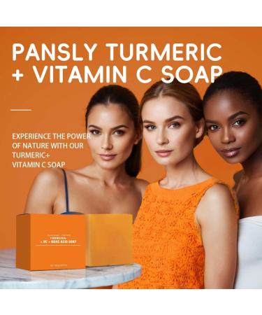 Turmeric Scrub Kojic Acid Skin Lightening Soap for Dark Spots Brightening Inside Thighs Bikini Area Natural Facial Exfoliation - Buy Online on GoSupps.com