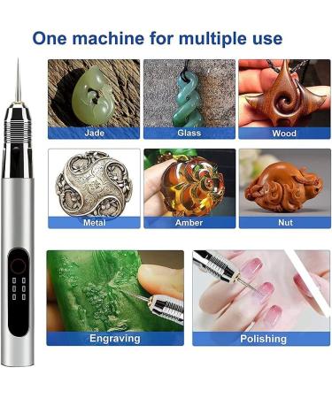 Pasuihcay Grinding Polishing Nail Machines Engraving Pen Tool USB Rechargeable Cordless for Jewelry Wood Metal - Buy Online on GoSupps.com