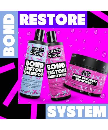 Crazy Color Bond Recovery Treatment Mask for Dry and Damaged Hair - Repairs and Conditions Bleached Colored Broken Curly or Frizzy Hair Vegan Cruelty Free - Buy Online on GoSupps.com