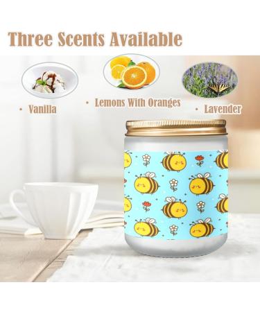 Buy Vanilla Candles | Scented 7 oz Aromatherapy Jar Candles | Long Lasting Gift Set for Women | Perfect Birthday Gifts | Cute Funny Bee Design - Buy Online on GoSupps.com