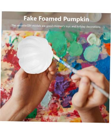ibasenice 60 Pcs Foam Simulation Pumpkin Realistic Fake Pumpkin Mold Diy Pumpkin Model Bamboo Cabinet Ornaments for Kids Halloween Artificial Pumpkin Decor Outdoor White Accessories Child Whitex6pcs 8X8CMx6pcs - Buy Online on GoSupps.com