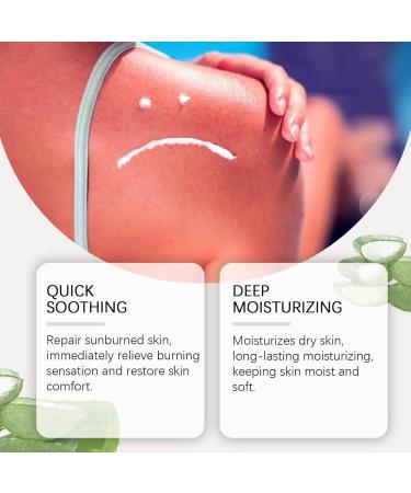 Aloe Vera Skin Care Products Gel Aloe Vera Lotion Sun Burn Recovery Cream After Sun Body Lotion Vitamin C + Hyaluronic Acid Sun Damaged Skin Repair Moisturizing Cream (1) - Buy Online on GoSupps.com