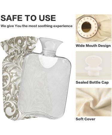Naanle Paisley Flower Hot Water Bottle - 2L for Back Pain Relief Hand/Foot Warmer & Cold Therapy - International Shipping Available - Buy Online on GoSupps.com