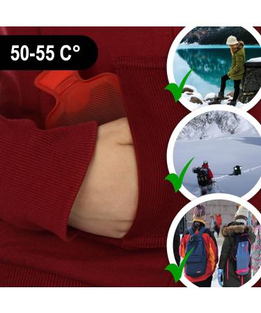 Com-Four 4x Reusable Hand Warmers - Heat Bottles & Heating Pillows for Cold Days - Perfect On-the-Go Comfort (Red) - Buy Online on GoSupps.com