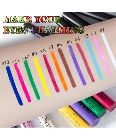 HISUNBEN Matte Liquid Eyeliner Neon Rainbow Colorful Eyeliner Pencil Waterproof Long Lasting Smudge Resistant Eye Liners Makeup Gift for Women Light Pink - Buy Online on GoSupps.com